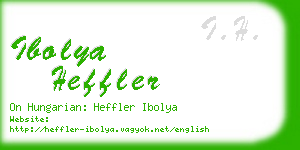 ibolya heffler business card